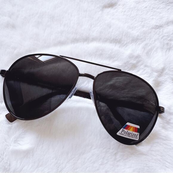 Ian Black Aviator Stylish Polarized Sunglasses - Picture 1 of 12